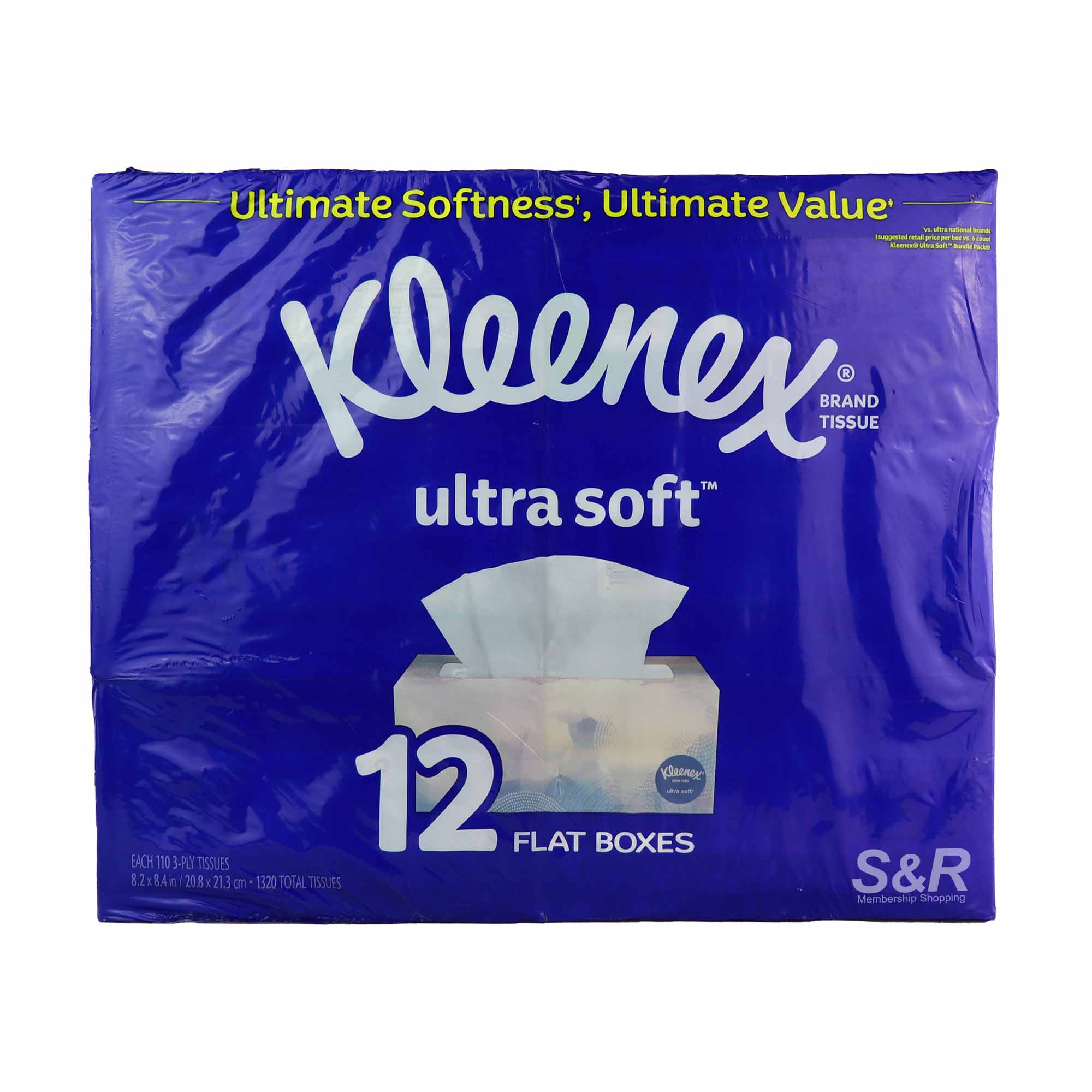 Kleenex Ultra Soft 3-Ply Tissue 12pcs